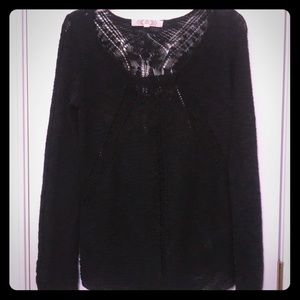 Long sleeve see through sweater